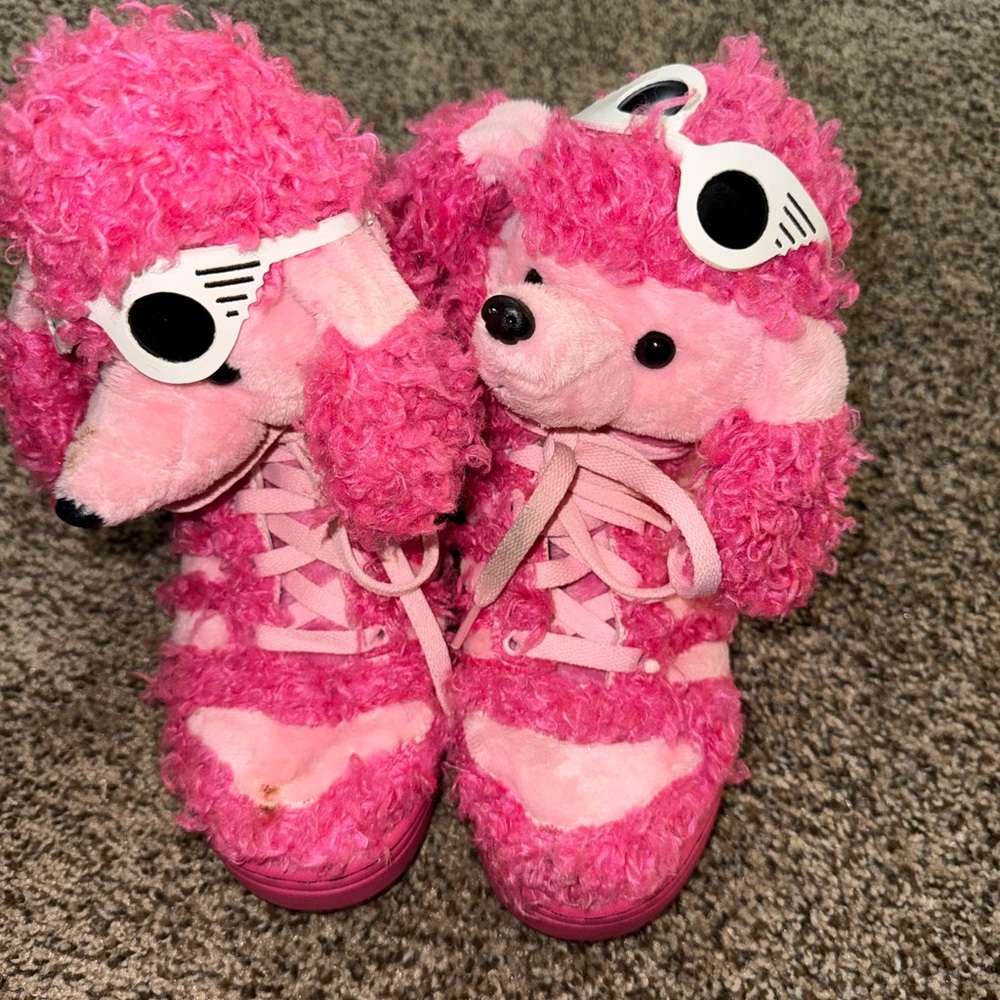 Jeremy Scott Pink Poodle Plush Sneakers  no box
